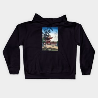 Kyushu Hakozaki Hachimangu Shrine by Tsuchiya Koitsu Kids Hoodie